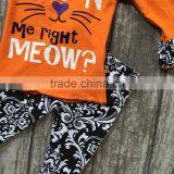 Baby Girls Halloween Clothing Girls Are You Kitten me Right Meow Outfits Girls Halloween Outfits Damask Capri With Accessories thumbnail-3