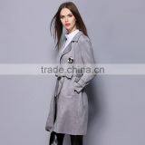 2017 Latest Long Ladies Overcoat Designs Women Winter Jacket Coat With Belt thumbnail-3