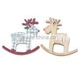 China 29mmx28mm Lattice Christmas Reindeer Two Holes Wood Button for Decorating thumbnail-1
