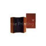 Personalized Leather Wine Packaging Boxes With Handle, Glossy Lamination for 1 Bottle thumbnail-1
