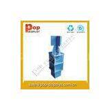 Blue Biscuit Foldable Cardboard Display Stands For Supermarket