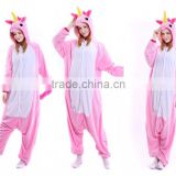 Hot Sale Rose Carmine Unicorn Animal Pajamas Unisex Cosplay Costume Animal Nighty (S,M,L,XL)