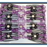 2015 fashion magic hair comb XP-CM-1007 butterfly Elastic beaded Magic Hair Comb Costume Twins Hair Comb Sets factory price