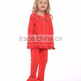 Cheap price red color Christmas pajamas sets
