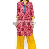 Wholesaler of Woman Ethnic 100% Cotton Embroidered and Printed Kurti thumbnail-1