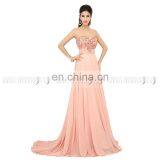 Unique Beading Beading Spaghetti Strap Chiffon Zipper A Line Long Blush Evening Dresses AJ018 thumbnail-3