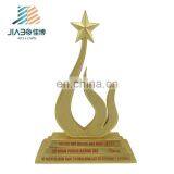 Exquisite Golden Plating Metal Trophy Bright Star