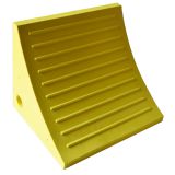 Urethane Wheel Chocks for Trucks and Trailers Polyurethane Wheel Chocks Orange Yellow  wheel chocks, urethane wheel chocks, fire truck use, commercial airliners, off road vehicles, mine trucks. China manufacturer supplier seller factory exporter