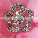 2013 Fashion Metal Flower Rhinestone Button Invitation Card Button