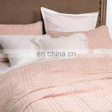 Breathable & Ultra Soft 100%Cotton 2 Layers Cotton Crinkle Gauze Stripe Embroidery Bedding Quilt thumbnail-4