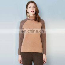 Women Long Sleeve Turtleneck Cashmere Knit Sweater thumbnail-1