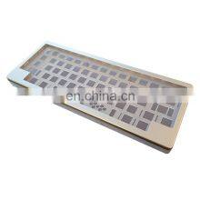 CNC Machining Frosted PC Bottom Aluminum Polycarbonate Brass Plate Mirror Polish Brass Custom Mechanical Keyboard