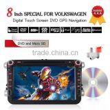 8"HD Double Din Car DVD Player Android 4.4.4 OS for VW Volks Volkswagen Passat Golf Tiguan Caddy Jetta EOS Skoda Seat GPS+WIFI