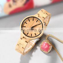 GOHUOS 16059 Mens Women Wood Watches Charm Quartz Analog Casual Bamboo Watch Male thumbnail-3