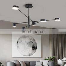 Model Chandelier Lamp Fixtures Back Long Large Metal LED Pendant Light