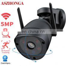 WIFI Wireless 5MP PTZ Security IP Camera 4X Digital Zoom CCTV HD AI Human Tracking Outdoor Surveillance Bullet Cam CamHi APP thumbnail-2