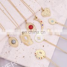 2022 New Women's Necklace Stainless Steel Geometric Irregular Pendant Personality Stainless Steel Necklace Bohemian Jewelry N899