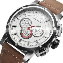 Wholesale Customized Silver Wristwatches Mens Luxury OEM / ODM Private Label Wrist Watch Mens thumbnail-4