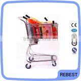 Shopping Cart Advertising With Four Wheels