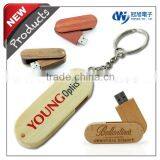 Wooden Swivel Flash Drive for Promotion Gift thumbnail-1