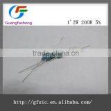 Carbon Film Resistor 200R 0.5W 1/2W 200Rohm 5% thumbnail-1