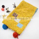 Fashion Cute Small Square Cloth Sewed Two-layer Pom Pom Style Boys Girls Baby Winter Scarf thumbnail-4