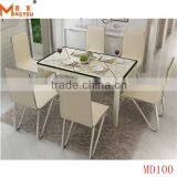 Modern Metal Glass Dining Table Set Made in China thumbnail-1