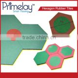 Attractively Designed Hexagon Rubber Tiles For Children Playground
