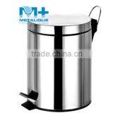 304 Stainless Steel Household Dustbin Waste Bins 5L-CR thumbnail-1