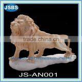 Outdoor Hand Polishing Life-size Marble Lion Statues thumbnail-1