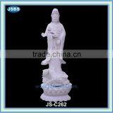 Large Outdoor Decorative White Marble Kwan Yin Statue