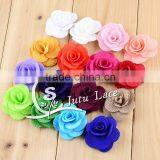 4 cm Mini Fabric Rose Flower, Handmade Satin Ribbon Petals Flowers. Chic Phone Applique thumbnail-2