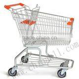 American style supermarket steel wire shopping trolley cart