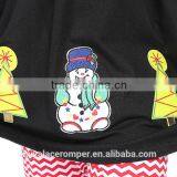 2015 Baby Girls Snowman Applique Top and Red Chevron Pants Set,christmas Outfits for Kids thumbnail-5