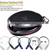 Smatree Bluetooth Headphone Power-Case S100 PU Leather Compact case with Built-in power bank for LG with hot sell