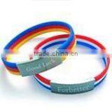Fashion 3 Layer Color Silicone Rubber Wristband thumbnail-3