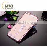 Electroplating Bumper Rose Golden 5 Design Soft Cell Phone Case for Iphone 6 6s Case With Diamonds for Girls