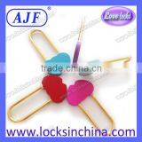 AJF New Arrival Popular Colorful Wedding Gift Gold Shank Heart Love Lock thumbnail-3