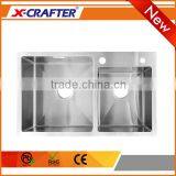 Double Bowl Style Without Faucet 4mm Thickness Kitchen Sink Designs thumbnail-1