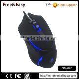 Black Rubber Coating Led Backlight Gaming Mouse for Computer Supplier's Choice thumbnail-5
