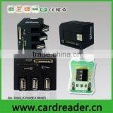 COMBO ( Multi Card Reader+ 3port USB HUB ) With USB Bus-powered, no External Power Supply Required