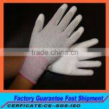 PU Resin Assembly Line Esd Glove Cell Phone Repair Esd Glove Light Part Handling Esd pu Palm Coated Work Glove for Sale thumbnail-3