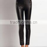 Women fashion leather long pants