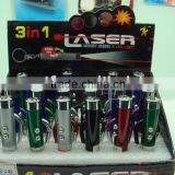 3 in 1 Led Laser Light Keychain