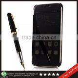 Samco Wholesale Stylish Clear View Mirror Flip Leather Case for Huawei Ascend G8