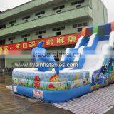 Promotional Giant Inflatable Water Slide,10m Length Water Slide With Pool thumbnail-2