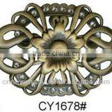 Nickle Free Fashion Pin Buckle With Filigree Details and Gems thumbnail-3