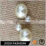 Fashion Imitation Double Ball Stud Pearl Earrings For Women thumbnail-1