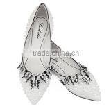 Ladies fancy wedding shoes ballet flat shoes OEM