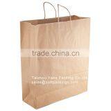 Natural Paper Bag Kraft, Cheap Printed Kraft Paper Shopping Bag, Take Away Fast Food Paper Bag, Custom Paper Carrier Bag thumbnail-1